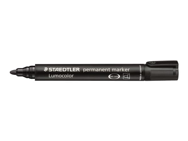 Staedtler Lumocolor, Musta, Pyöreä pää, Musta, 2 mm, Saksa, 1 kpl