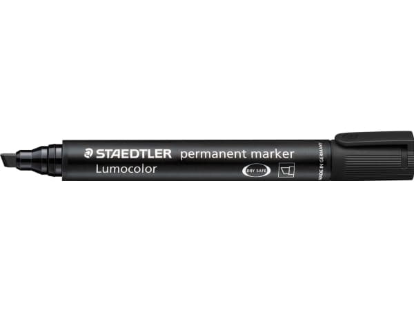 Staedtler Lumocolor, Musta, Pyöreä pää, Musta, 2 mm, Saksa, 1 kpl