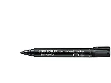Staedtler Lumocolor, Musta, Pyöreä pää, Musta, 2 mm, Saksa, 1 kpl