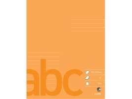 Skrivbok bantex, 17 x 21 cm, 1/2 tomt, 1/2 linjerat (8,5 mm), orange, 20 st.