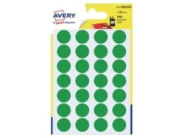 Etiketter, Avery PSA15R, runde, Ø 15 mm, rød, pakke a 168 stk