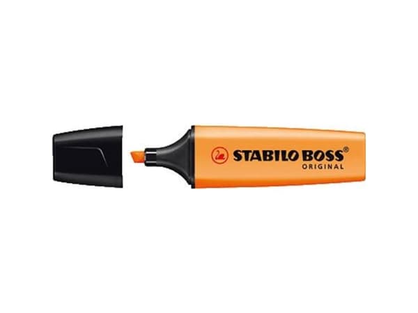 STABILO BOSS ORIGINAL, 1 stykker, Oransje, Meisel tupp, Oransje, Rektangel, 2 mm