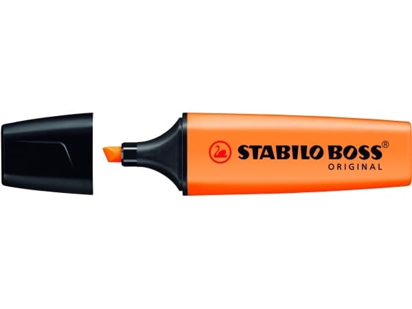 STABILO BOSS ORIGINAL, 1 stykker, Oransje, Meisel tupp, Oransje, Rektangel, 2 mm