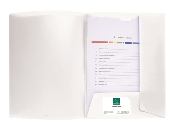 Exacompta Kreacover - 2-fliksfolder - for A4 - hvit
