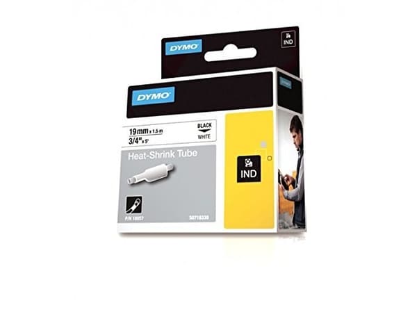 DYMO RhinoPRO Heat shrink tubing - Polyolefin - hvit - Rull (1,9 cm x 1,5 m) 1 rull(er) hylser - for Rhino 4200, 6000, 6000 Hard Case Kit