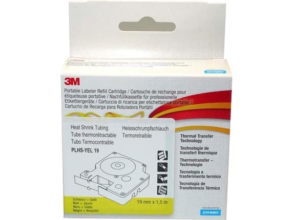 DYMO RhinoPRO Heat shrink tubing - Polyolefin - hvit - Rull (1,9 cm x 1,5 m) 1 rull(er) hylser - for Rhino 4200, 6000, 6000 Hard Case Kit
