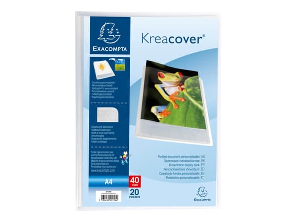 Demomappe Exacompta Kreacover® A4 med 20 lommer transparent
