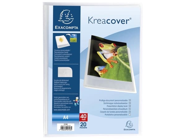 Demomappe Exacompta Kreacover® A4 med 20 lommer transparent