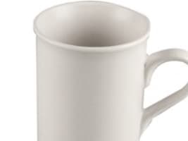 Krus, 10 cm, porcelæn, hvid