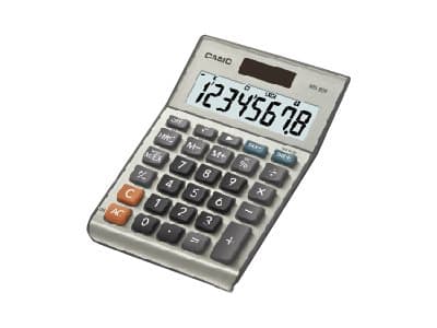 Casio MS-80B - Skrivbordskalkylator - 8 siffror - solcellspanel, batteri