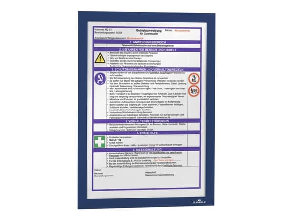 Itseliimautuva kestävä duraframe, a4, sininen, 2 kpl.