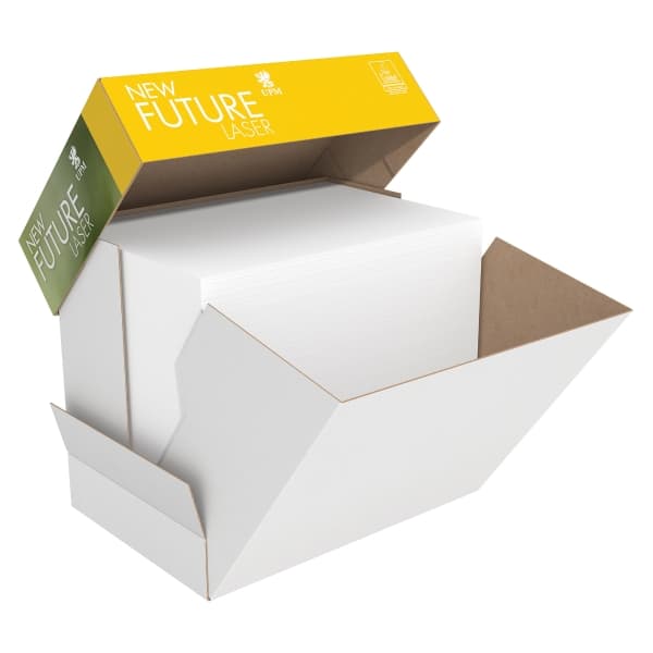 Papir til sort/hvid-print New Future Lasertech, multibox, A4, 80 g, 2.500 ark