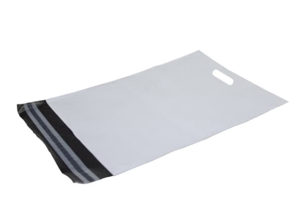 Forsendelsesposer PE A3 hvid 340x490 mm med håndtag/hank - (100 stk.)