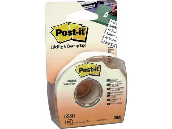 3M Post-it Afdækningstape 25.4 mm Hvid