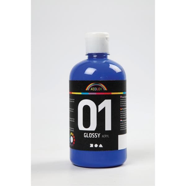 Akrylmaling a-color 01 - tyhjä, blå, 500 ml