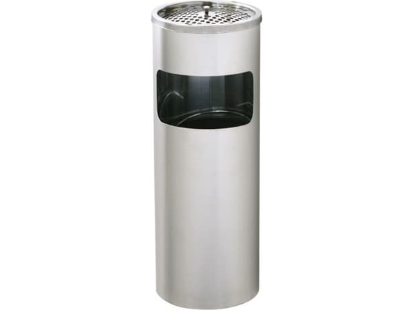 DURABLE - Aske-/søppeldunk - rund - 17 L - metall - sølv