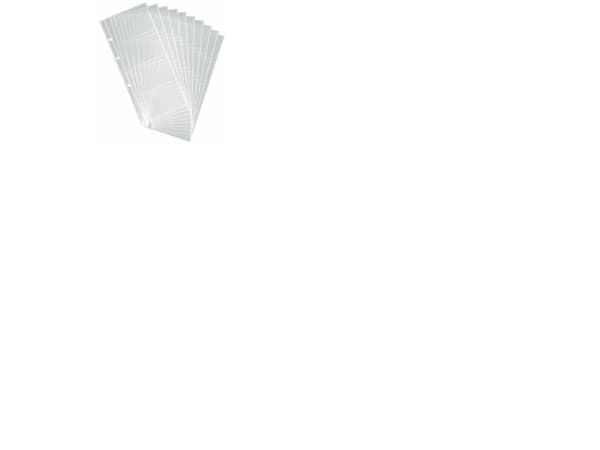 DURABLE VISIFIX - Visittkortside - for 57 x 90 mm - kapasitet: 8 kort - gjennomsiktig (en pakke 10) - for P/N: 2403-01