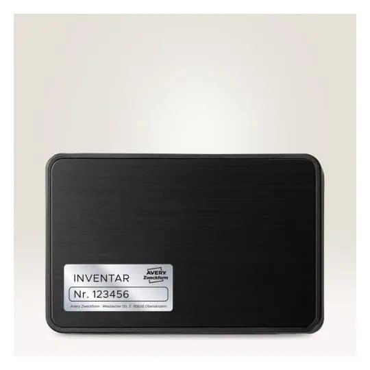 Avery Heavy Duty Laser Labels - Polyester - sølv - 45.7 x 21.2 mm 960 etikett(er) (20 ark x 48) merkelapper