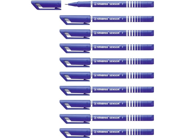 Fineliner Stabilo Sensor 189 blå - (10 stk.)