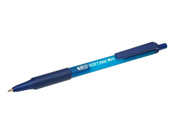 Kulspetspenna BIC Soft Feel Medium 1,0 mm blå - (12 st.)