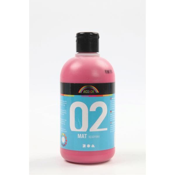 Akrylmaling A-Color 02 - mat, primærrød, 500 ml