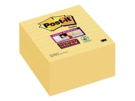 Post-it® Super Sticky Large Notes, Canary Yellow™, 6 linj. blokke, 101mm x 101mm