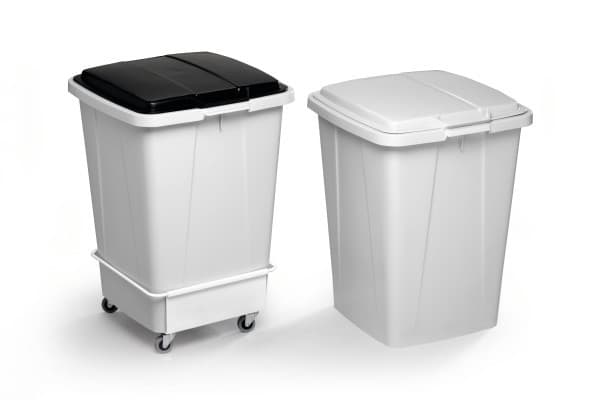 DURABLE DURABIN TROLLEY 90 - Søppelbøttevogn - hjul - metall - hvit