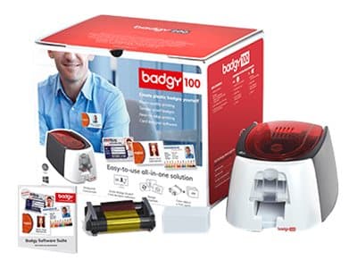 Badgy 100 - Plastkortskriver - farge - fargesublimering/termooverføring - CR-80 Card (85.6 x 54 mm) - inntil 225 kort/time (mono) / inntil 80 kort/ti
