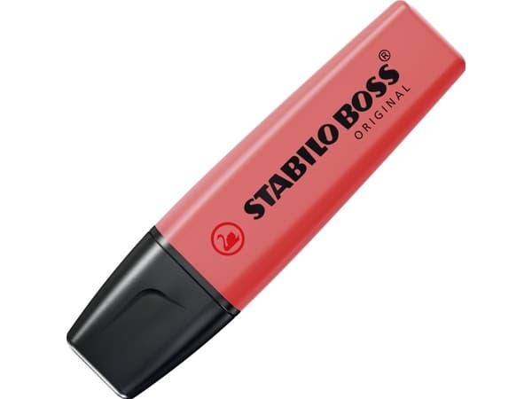 Tekstmarker Stabilo Boss Original rød - (10 stk.)