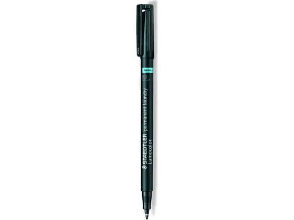 STAEDTLER Lumocolor - Markør - pysyvä - for tekstil - sort - fin
