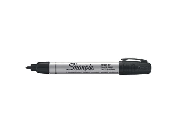 Permanent marker Sharpie, industriel, rund, spids, sort