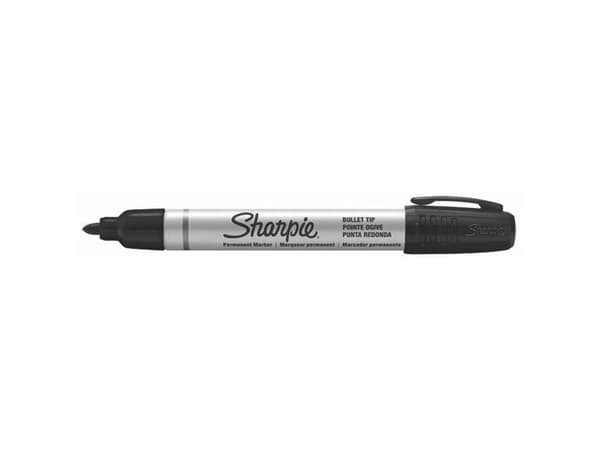 Permanent marker Sharpie, industriel, rund, spids, sort