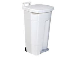 Avfallsbehållare rossignol, 90 l, med pedal, vit