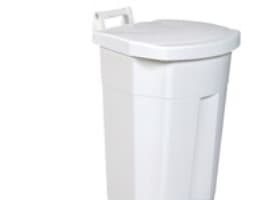 Avfallsbehållare rossignol, 90 l, med pedal, vit