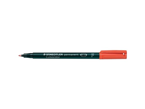 Staedtler Lumocolor 318-2 rød permanent fine 0.6 mm (stk)