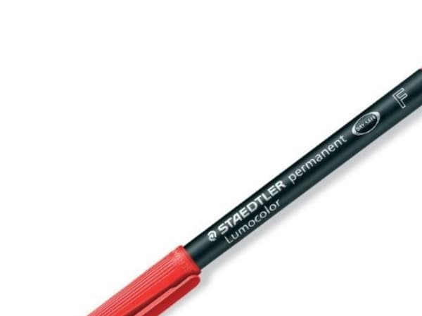 Staedtler Lumocolor 318-2 rød permanent fine 0.6 mm (stk)