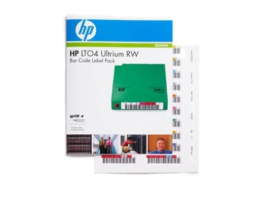 HPE Ultrium 4 RW Bar Code Label Pack - Strekkodeetiketter - for HPE MSL2024, MSL4048; 1/8 G2 Tape Autoloader; LTO-4 Ultrium; StoreEver Ultrium 1840