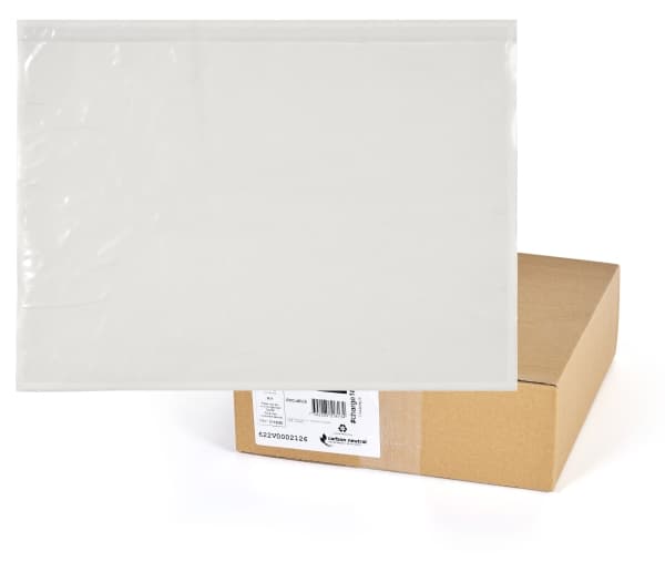 Følgeseddelslommer C4 økonomi u/tryk 318x235 mm klar (500 stk.)