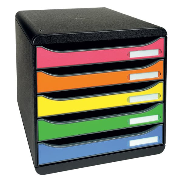 Laatikkokaappi exacompta big box + 5-laatikko harlekiini