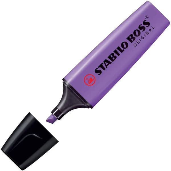 Tekstmarker Stabilo Boss Orignal lilla - (10 stk.)