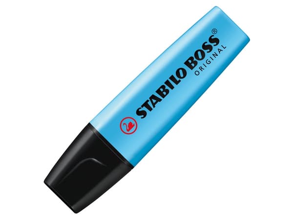 STABILO BOSS ORIGINAL, 1 stykker, Blå, Meisel tupp, Blå, Rektangel, 2 mm