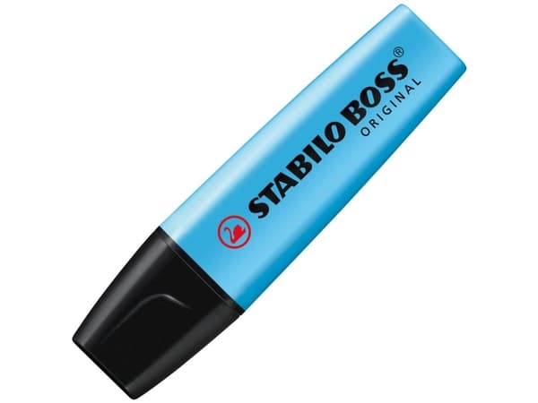 STABILO BOSS ORIGINAL, 1 stykker, Blå, Meisel tupp, Blå, Rektangel, 2 mm