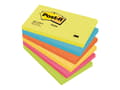 Miniatyrbild 2 av 5: Post-it® Notes Energetic-farver, 6 blokke, 76 mm x 127 mm, 100 ark pr. blok