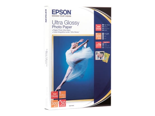 Epson Ultra Glossy Photo Paper - Blank - 100 x 150 mm 50 ark fotopapir - for EcoTank ET-1810, 2810, 2811, 2814, 2815, 2820, 2825, 2826, 2850, 2851, 2