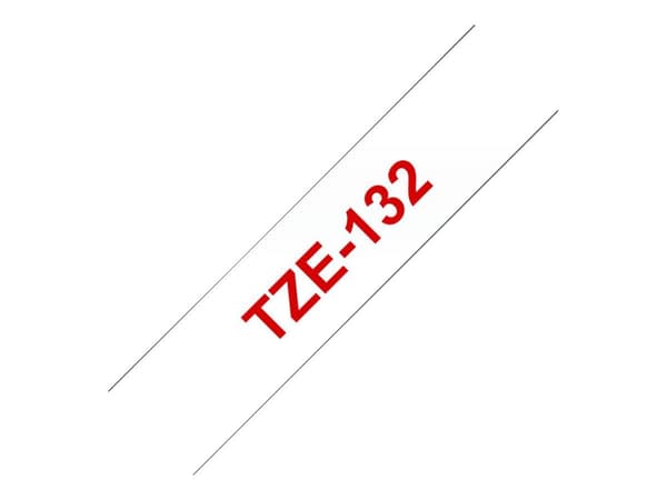 Brother TZe-132, Punainen läpinäkyvällä, TZe, Lämpösiirto, Brother, PT-1280HK, PT-1280SN, PT-1280KT, PT-1100SN, PT-1100KT, PT-2100VP, PT-7600, PT-243