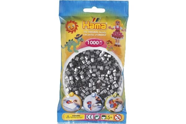Hama midi pärlor 1000 st silver - Nr. 207-62