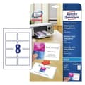 Pikkukuva 1 / 5: Visitkort Avery C32028-25 hvid blank 85x54 mm til inkjetprinter 240g - (8 stk. x 25 ark)