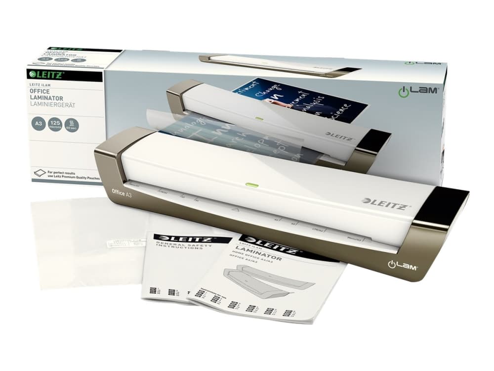 Leitz iLAM Laminator Office A3 Lamineringsmaskin för termisk laminering 400 mm/min Silver, Vit