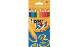 Färgpenna BIC Jumbo Kids Supersoft ass. färger (box med 8 st)