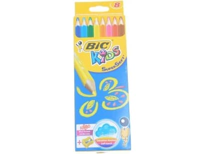 Färgpenna BIC Jumbo Kids Supersoft ass. färger (box med 8 st)